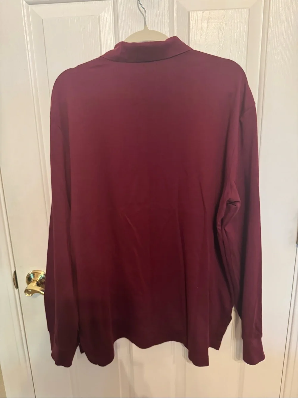 Polo Ralph Lauren Burgundy Pima Soft Touch Long Sleeve Polo - XL (Unisex / Fall)